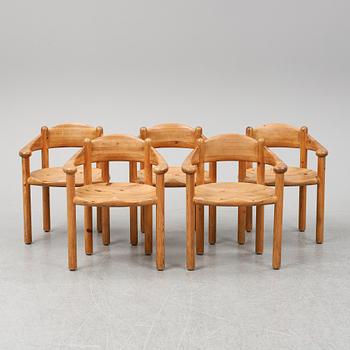A group of five pine chairs, , Rainer Daumiller, Denmark, 1960/70s.