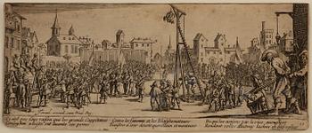 JACQUES CALLOT, etching, 9, 1633, état II and III.