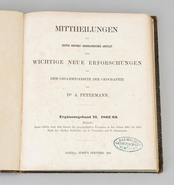 A BOOK, Africana, 1861, A. Petermann & B. Hassenstein.
