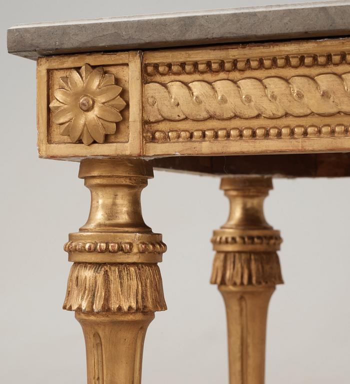 A Gustavian late 18th century console table.