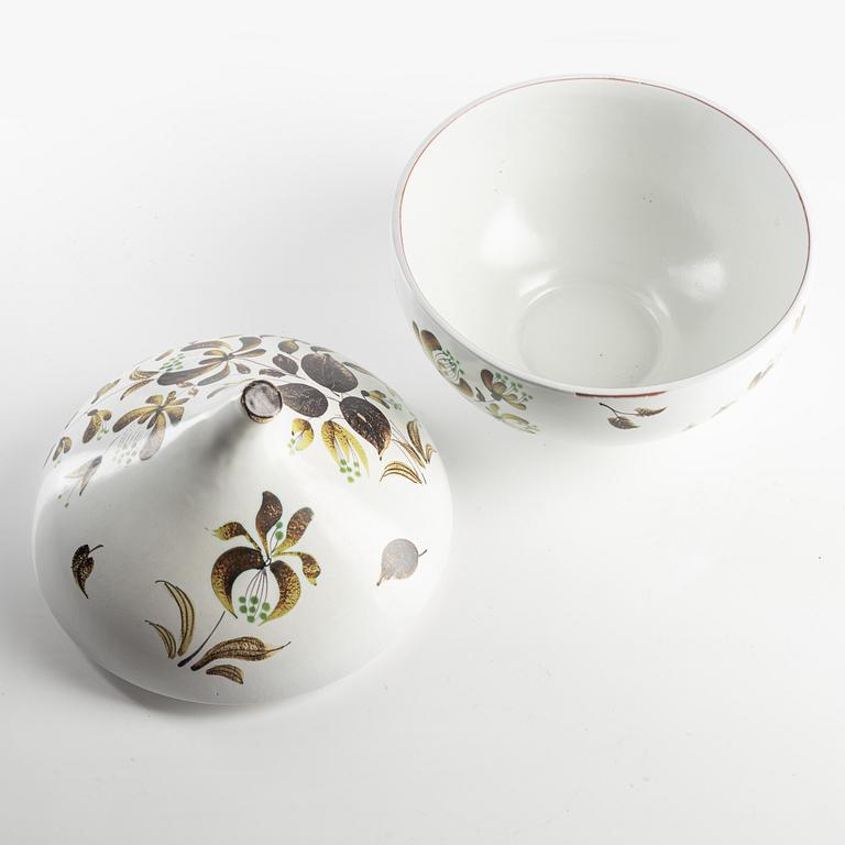 Stig Lindberg, an earthenware bowl with cover, Gustavsbergs Studio, Sweden.