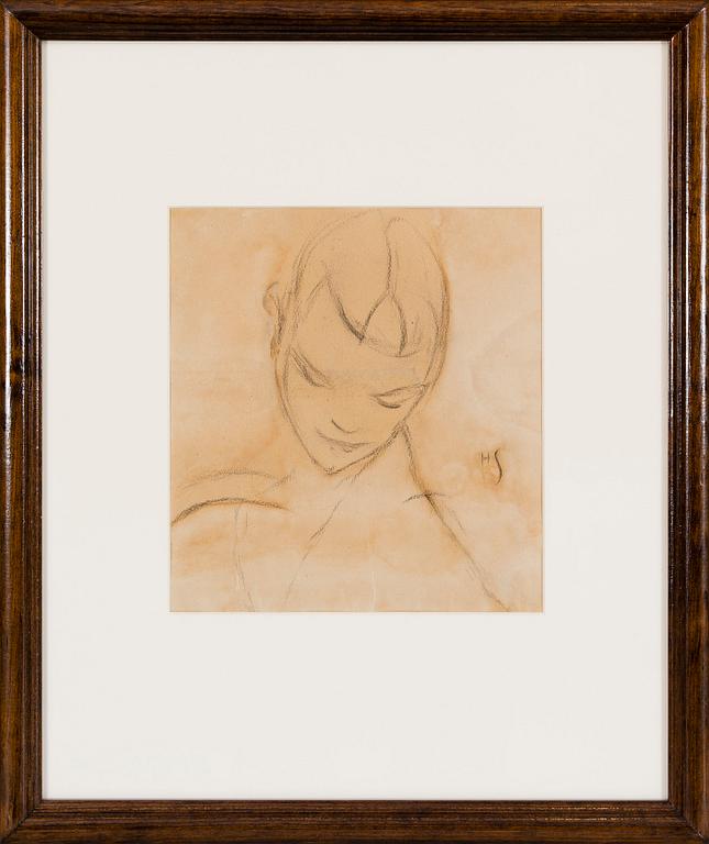 HELENE SCHJERFBECK, DANSANDE MARTTA, HUVUD STUDIE.