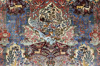 A carpet, Kashmar, c. 319 x 295 cm.