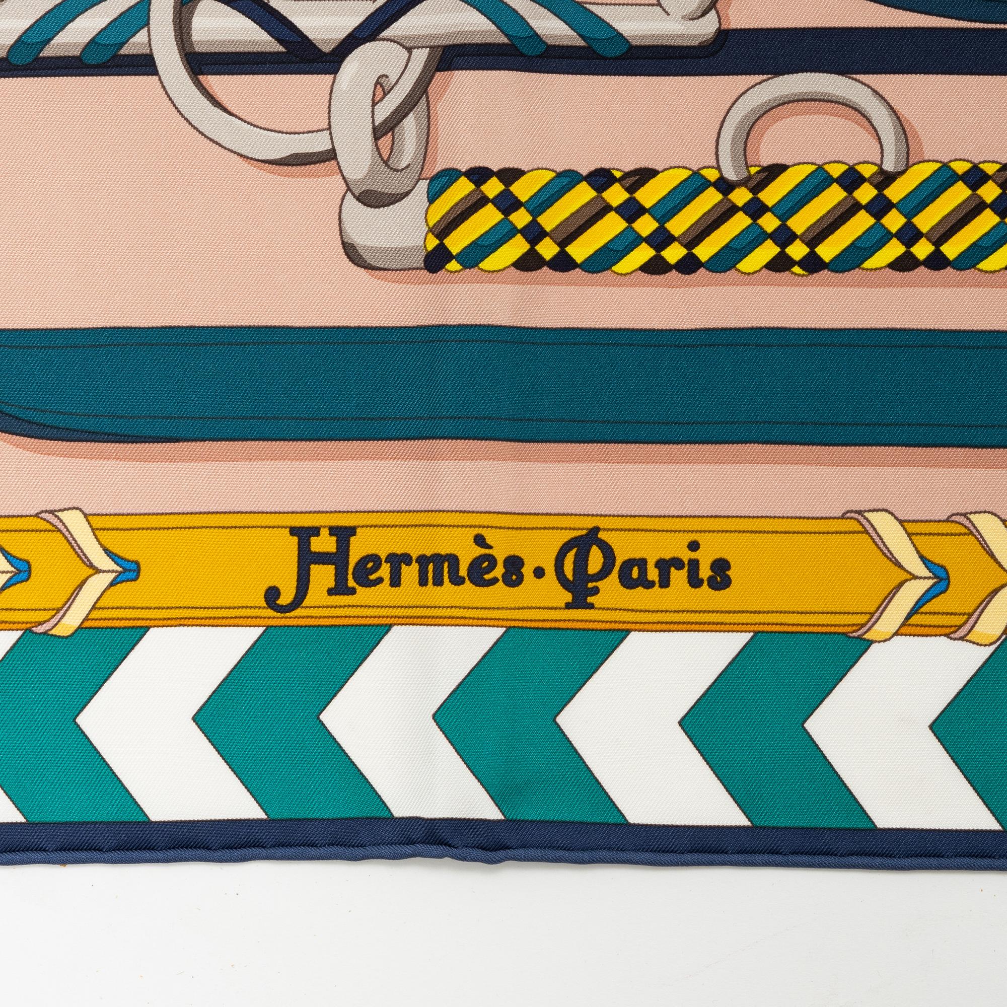 Hermès, a 'Panoplie Equeste' silk scarf.