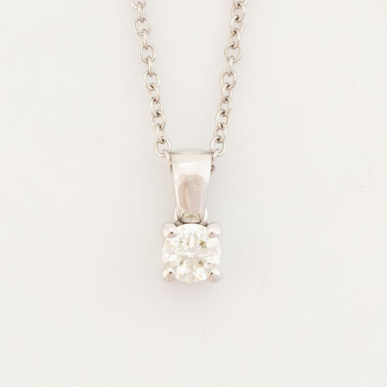 Brilliant cut diamond necklace, with IGI certificate.