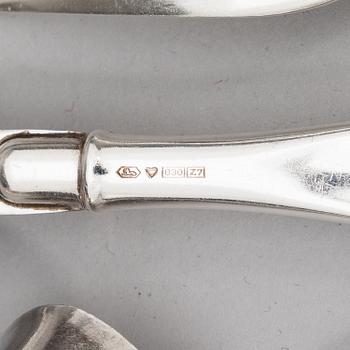 Tapio Wirkkala, A 152-piece set of 'Tapio' silver cutlery, Kultakeskus, Hämeenlinna 1963-1998.