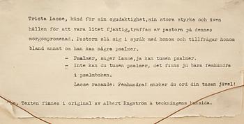 ALBERT ENGSTRÖM, teckningar, 3 st, sign.