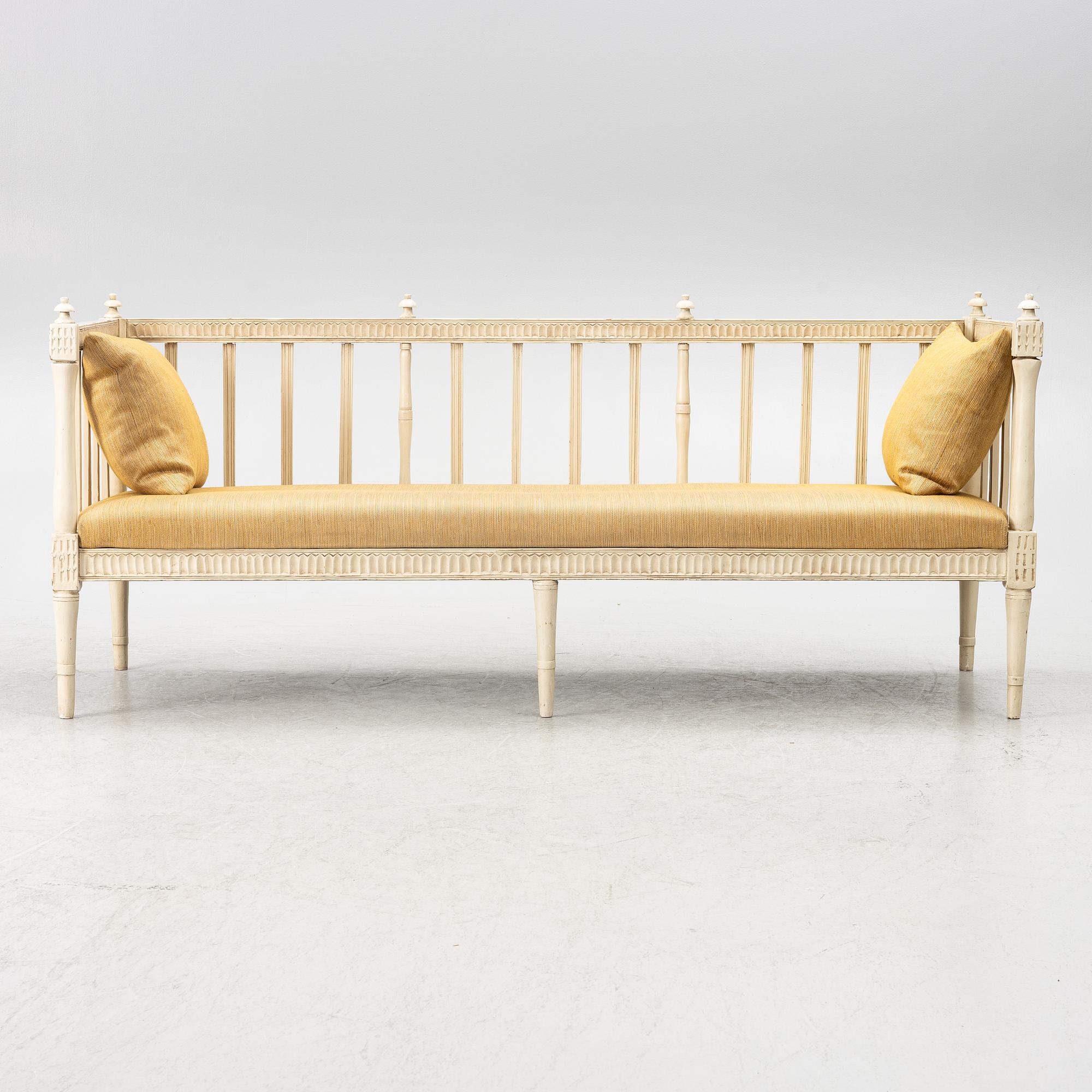 Soffa, sengustaviansk, 1700-talets slut.