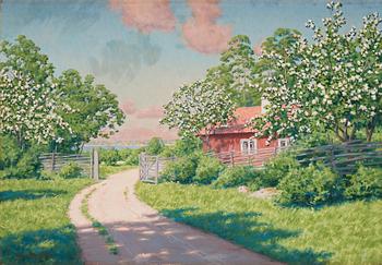 514. Johan Krouthén, "Sommarlandskap" (Summer landscape).