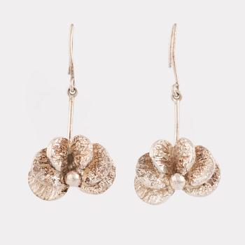 A pair of Theresia Hvorslev silver earrings.