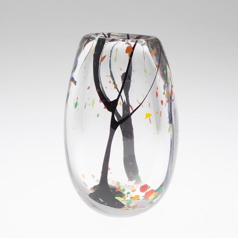 A Vicke Lindstrand glass vase "Höst" from Kosta signerad Kosta LU 2013, 1950s.