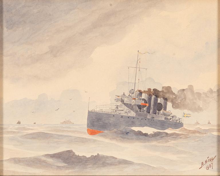 Axel Herman Hägg,  Pansarbåt.