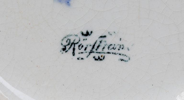 HÄNKELVASER, ett par, majolika, Rörstrand, sent 1800-tal.