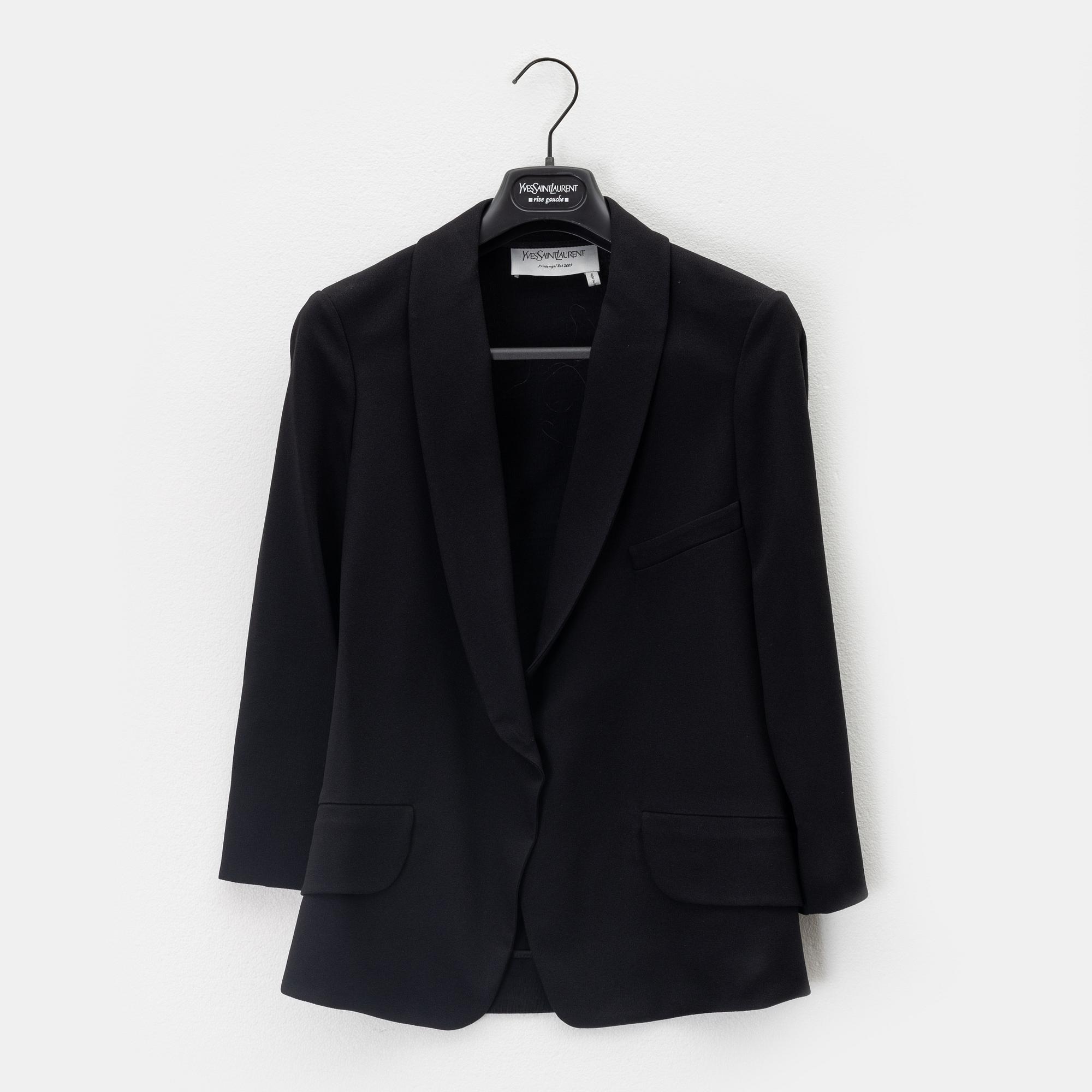 Yves Saint Laurent, a black jacket, Printemps / Eté 2009, size 34.