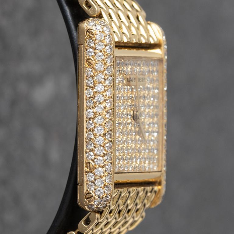 Cartier, Tank, "Pavé Dial", "Diamond Case", ca 1981.