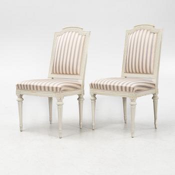 A pair of Gustavian chairs by M. Lundberg the Elder (master 1775-1812).