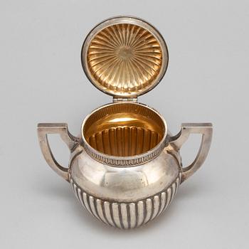 A silver sugarbowl by a unknown master, S.t Petersburg 1908-26.