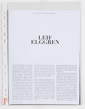 Leif Elggren, Fotografi signerad och numrerad 1/5 a tergo.