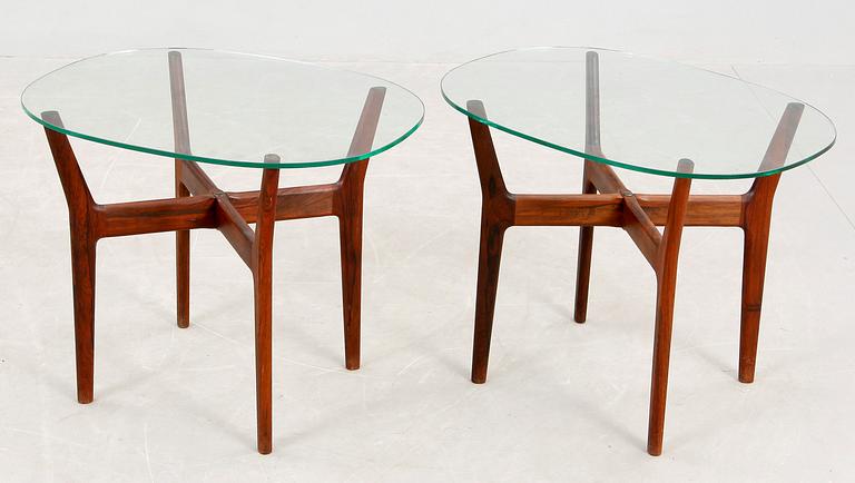 LAMPBORD, ett par, "Prisma", Alf Svensson för Bra Bohag, formgivet 1956.