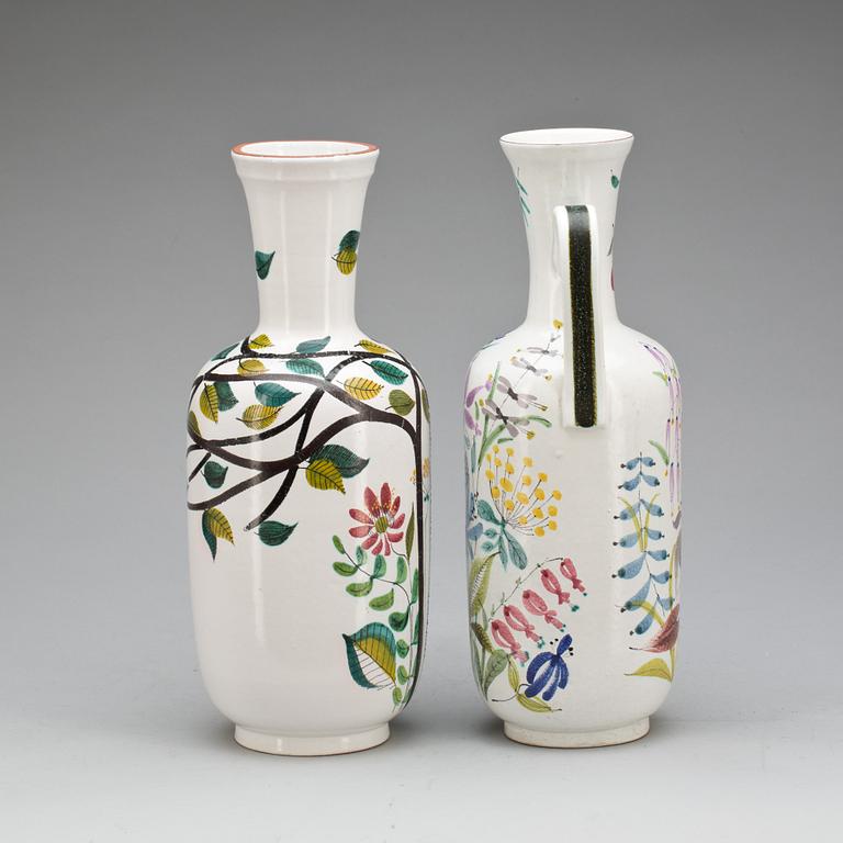 KANNOR, stengods, 2 st. Stig Lindberg, Gustavsberg studio.