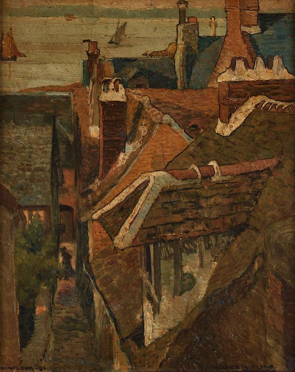 Helmer Osslund, 'Hustak i Honfleur' (Rooftops, Honfleur).