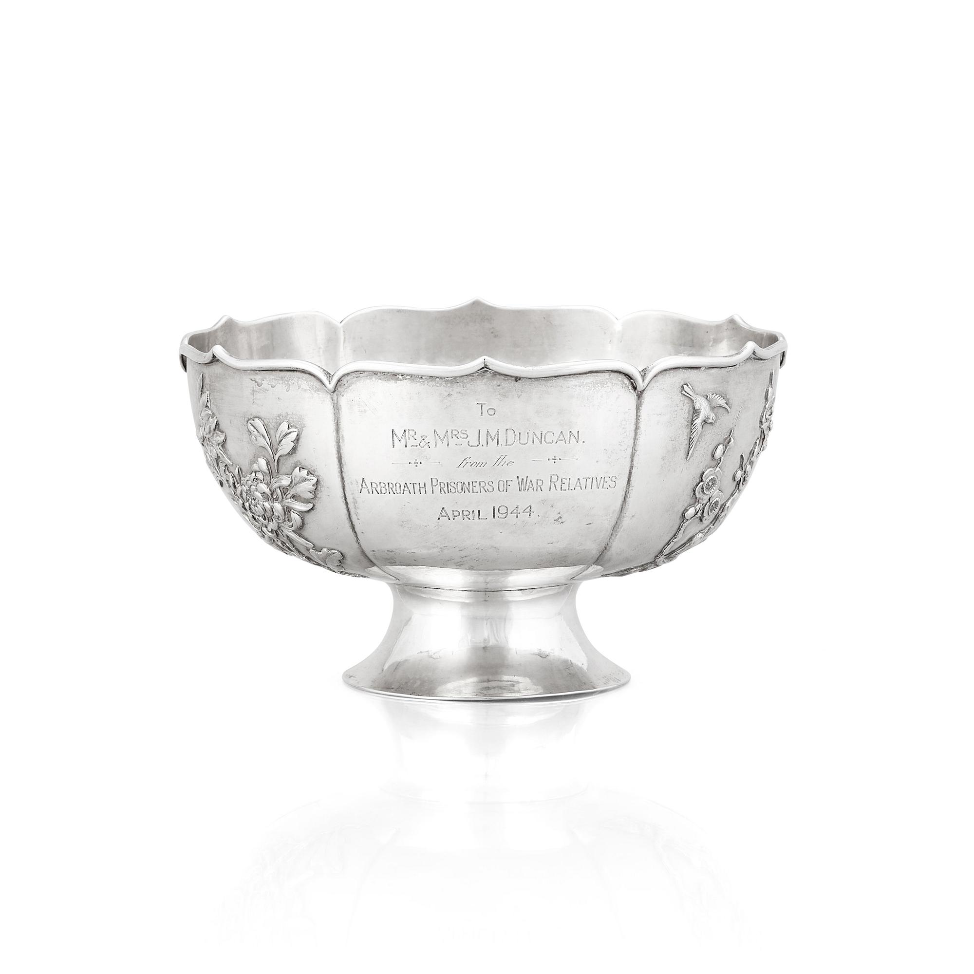 Skål, silver. Kina, tidigt 1900-tal.