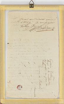 Dokument signerat av Bernadotte.
