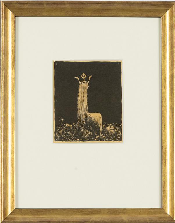 John Bauer, "Prinsessan och småtrollen".