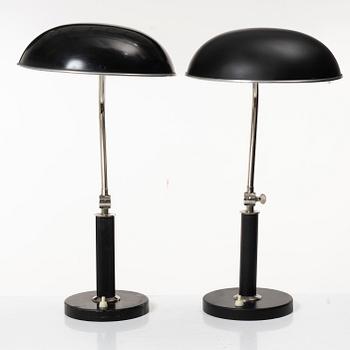 Erik Tidstrand, a pair of table lamps, model "29989", Nordiska Kompaniet, 1940s.
