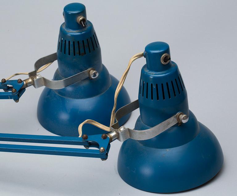 SKRIVBORDSLAMPOR, ett par, etikettmärkta BMMM.