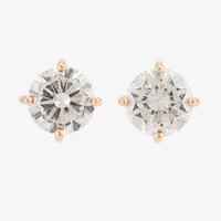 Earrings with brilliant-cut diamonds, including a GIA report.