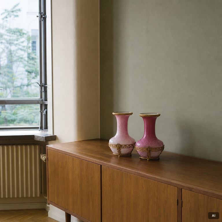 A pair of Louis XVI style vases, circa 1900.