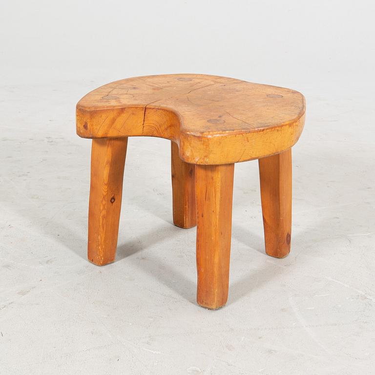 A pine wood stool, second half of the 20th Century.