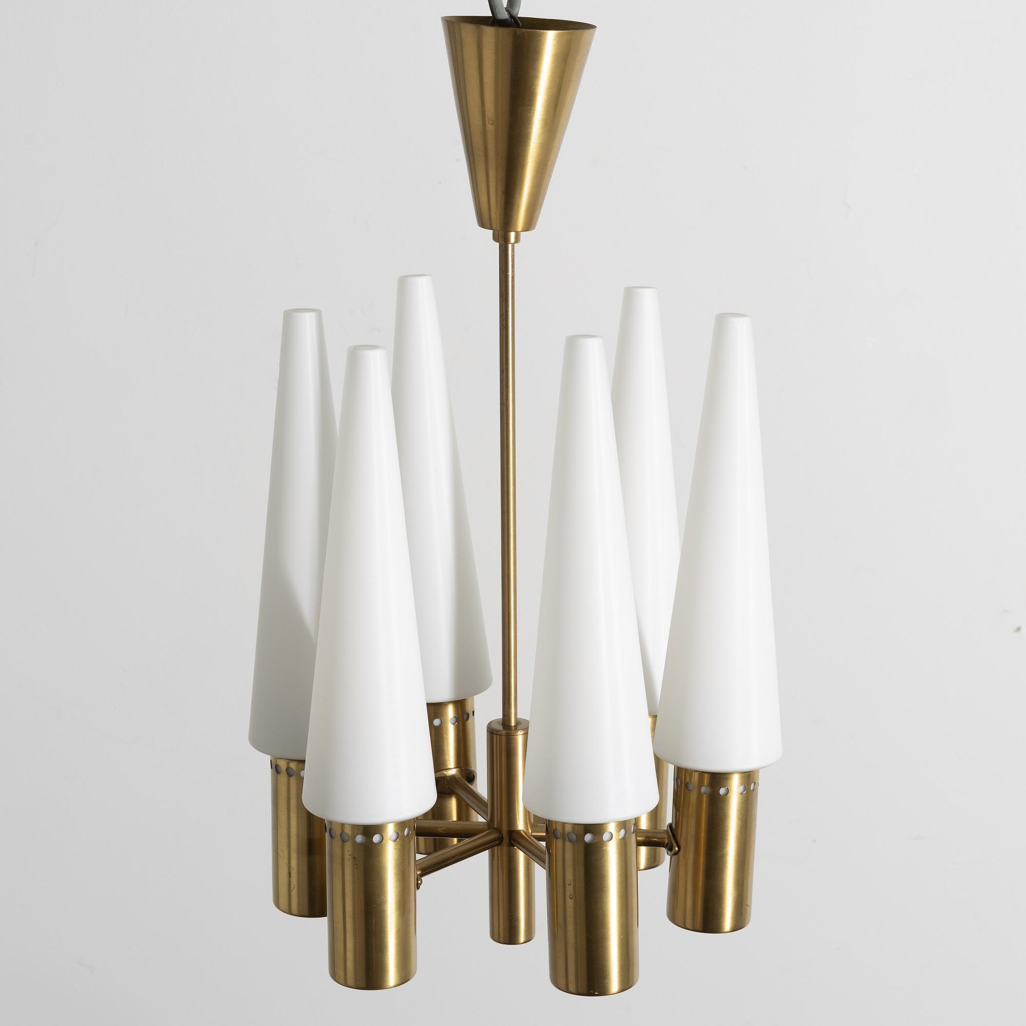 Hans-Agne Jakobsson, ceiling lamp, Hans-Agne Jakobsson AB, Markaryd, 1950s.