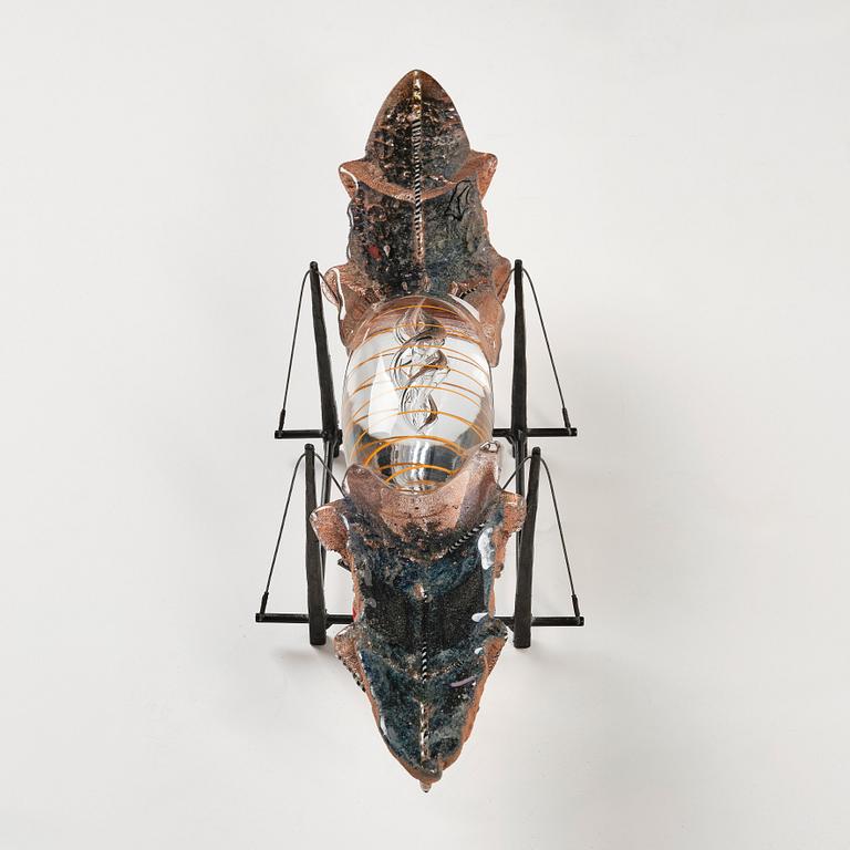 Bertil Vallien, "Precious Cargo", unik skulptur, båt, sandgjutet glas, Kosta Boda 1987.