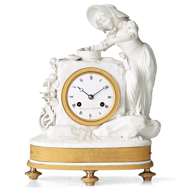 A late Gustavian mantel clock by Johan Fredrik Cedergren (clockmaker in Stockholm 1811-1839).