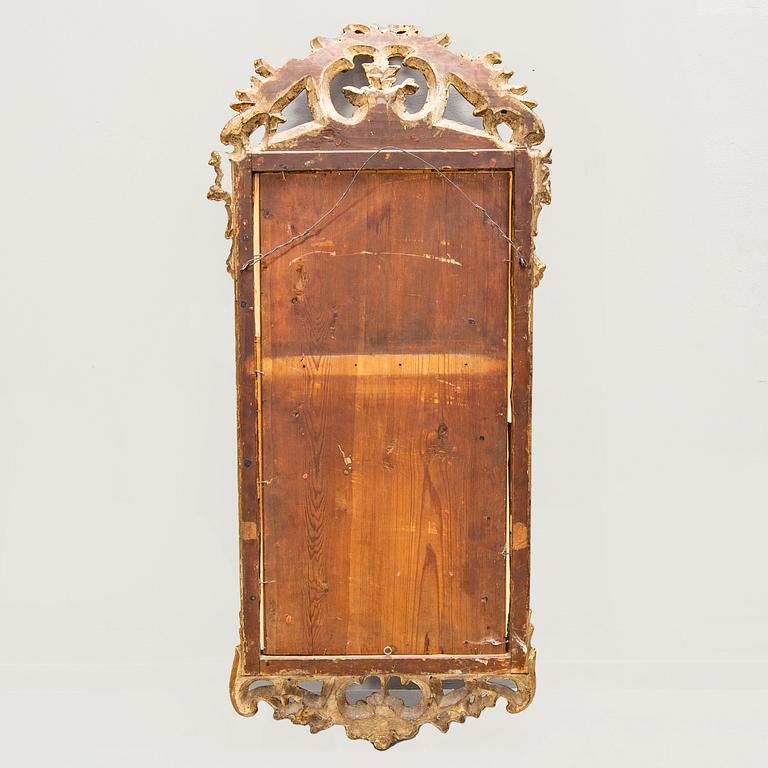 A Swedish Rococo gilded mirror.