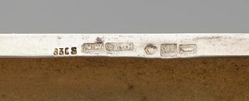 CIGARRETUI, silver, finska importstämplar 1928, vikt 164g.