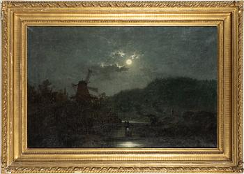 Gillis Hafström, Moonlit Landscape.