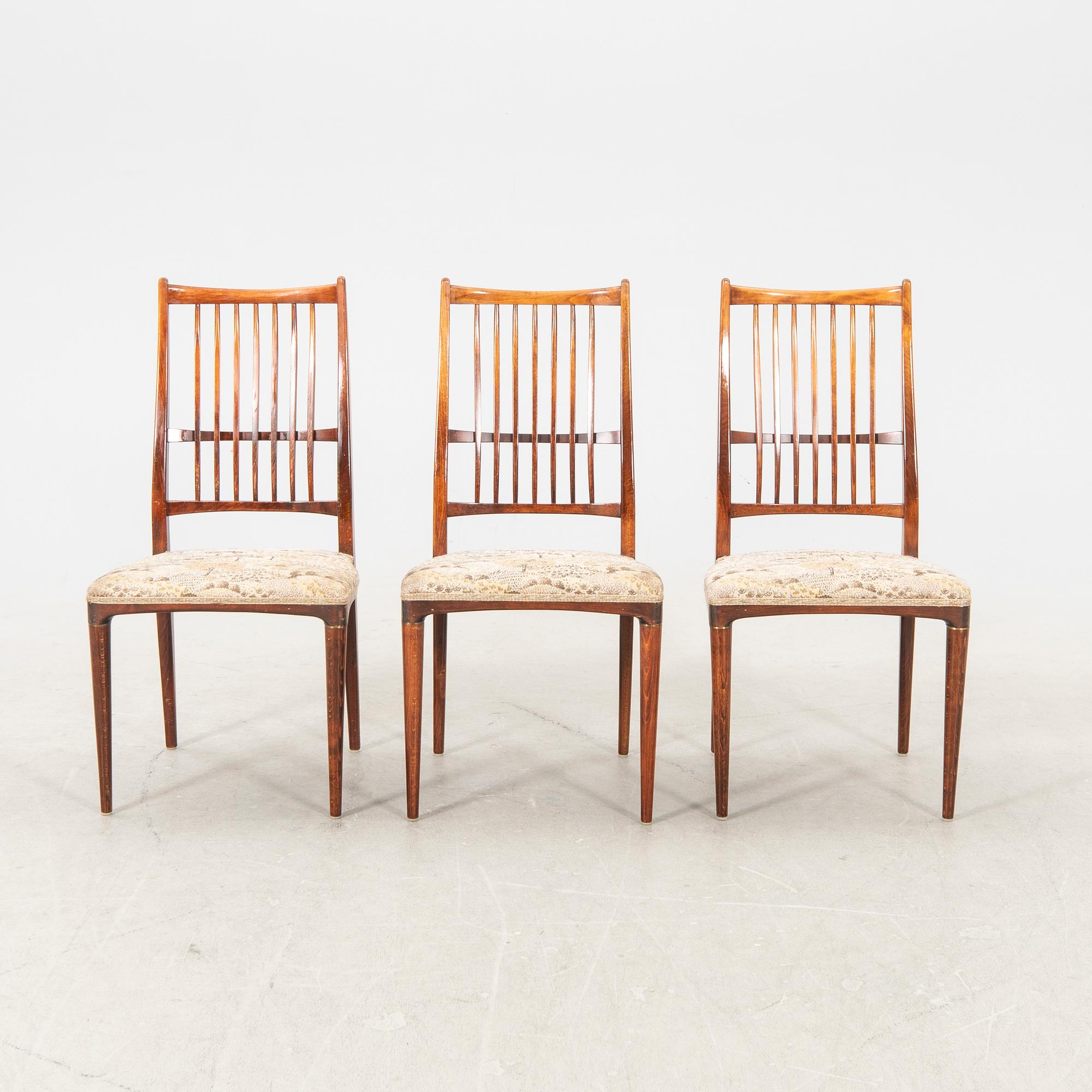 Svante Skogh, stolar 5 st "Cortina" Seffle Möbelfabrik 1950/60-tal.