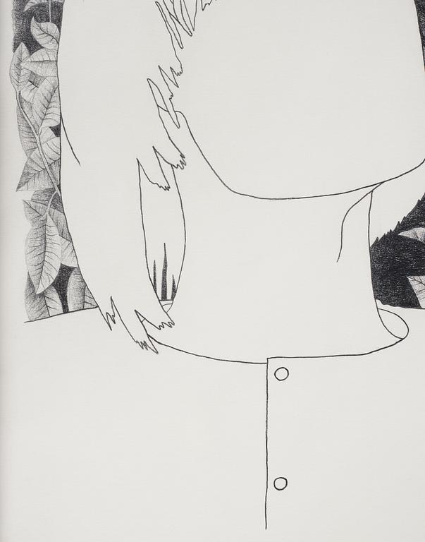 Maria Finn, blyerts på papper, utförd 1999.