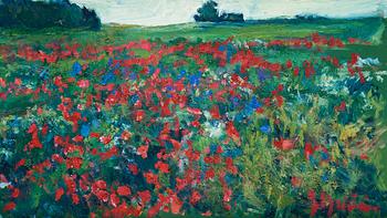 479. Gerhard Nordström, Landscape with poppies.