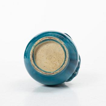 A turquoise glazed 'dragon vase' Qing dynasty, late 20th century.