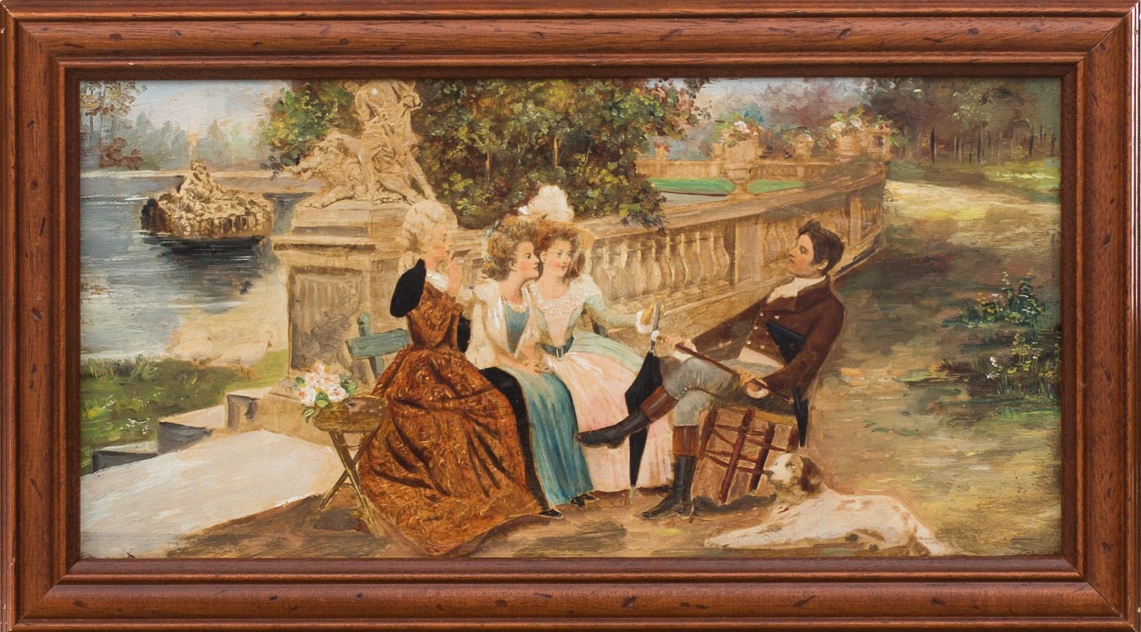 OKÄND KONSTNÄR, oljemålning på pannå, 1900-tal.