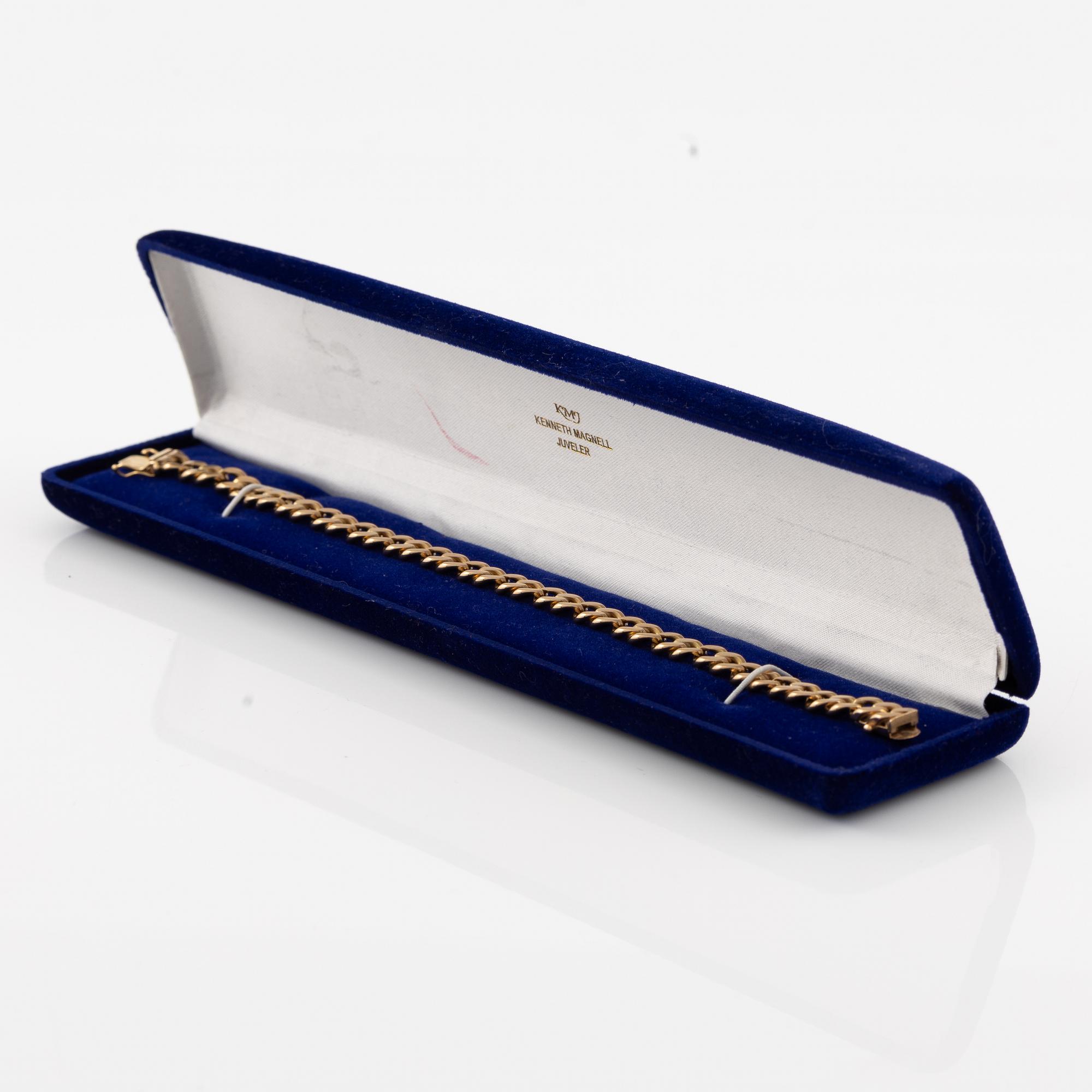 Armband 18K guld, pansarlänk.