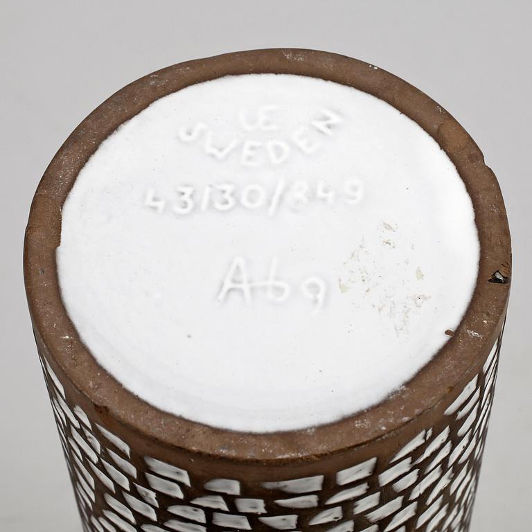 VAS, keramik, ur "Negro"-serien, Ingrid Atterberg, Upsala-Ekeby, signerad, 1950-tal.