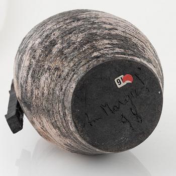 Ann-Margret Johansson Pettersson, a raku-fired vase, Eskilstuna Sweden, dated -98.