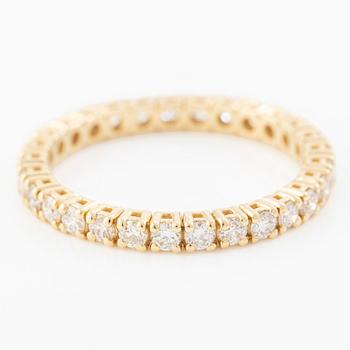 Ring, full eternity band, 18K gold set with brilliant-cut diamonds.