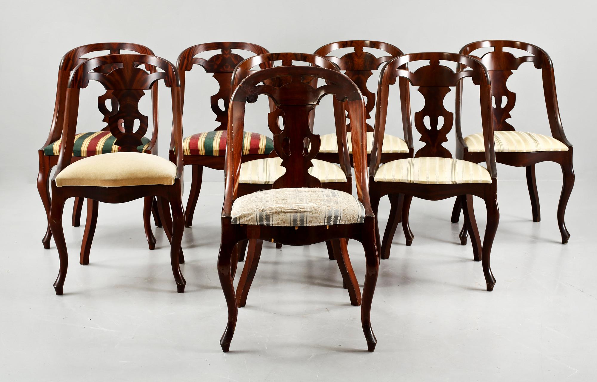 STOLAR, 8 st, s k Göteborgsstolar, 1900-tal.