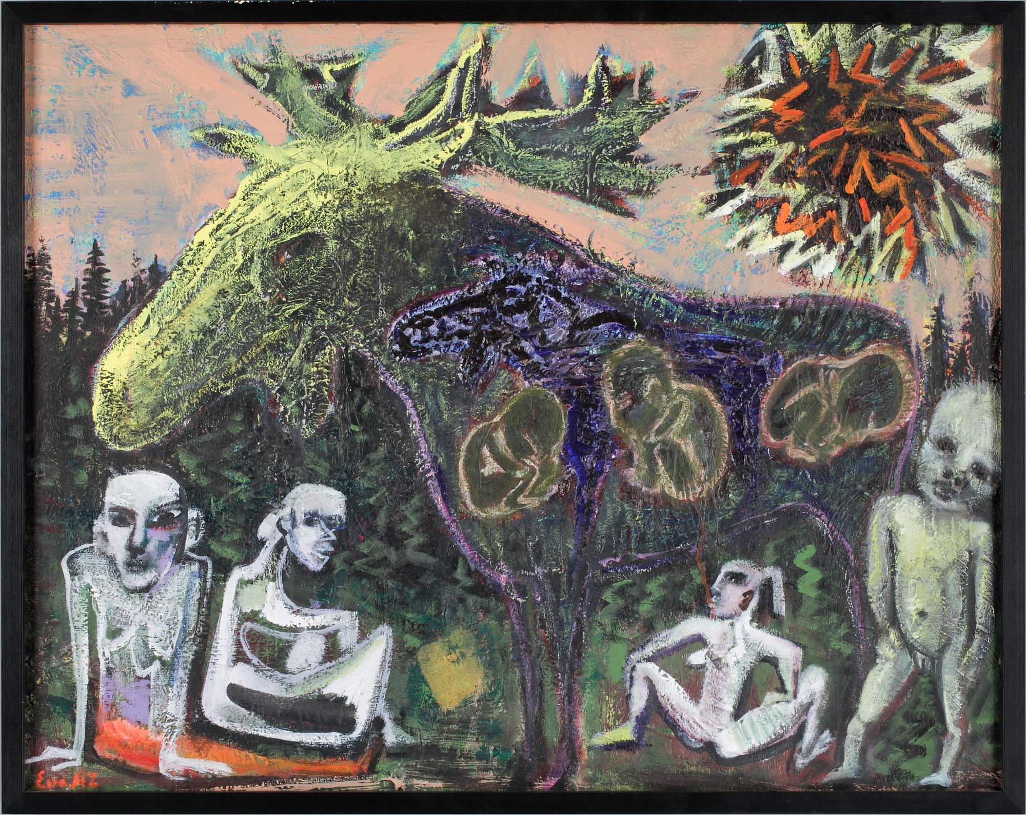 EVA ZETTERWALL, olja på duk. Sign.